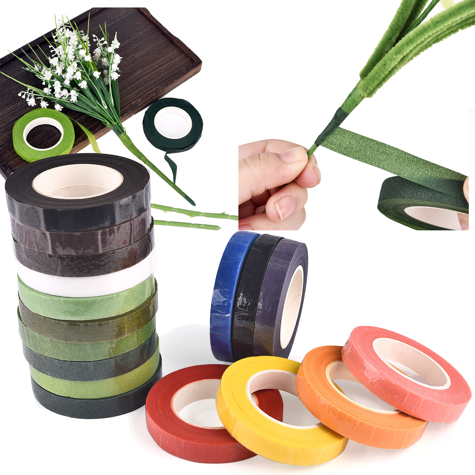 Anda Florist Supply - 30 หลาดอกไม้ Stem เทป Corsages Buttonhole