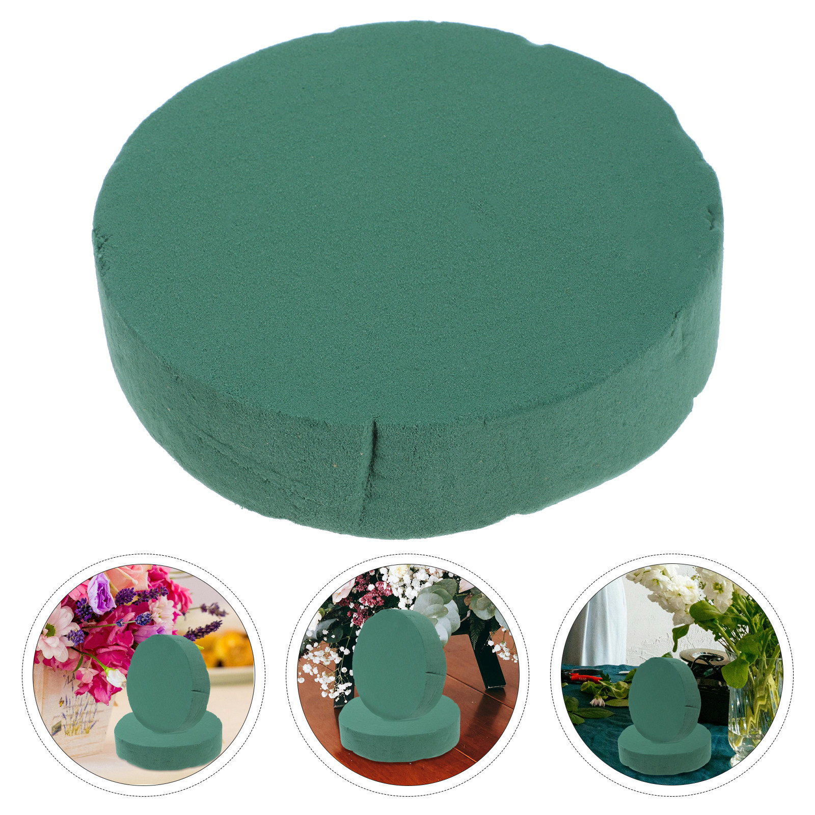 Anda Florist Supply - โฟมดอกไม้ทรงกลม 2 ชิ้น สำหรับดอกไม้สด อุปกรณ์จัดดอกไม้ DIY