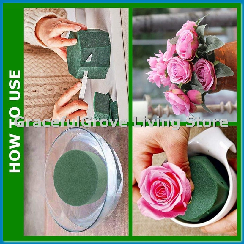 Anda Florist Supply - โฟมดอกไม้ทรงกลม แพ็ค 20 ชิ้น, บล็อกดอกไม้แบบเปียกสำหรับจัดดอกไม้ วัสดุสำหรับงานประดิษฐ์,