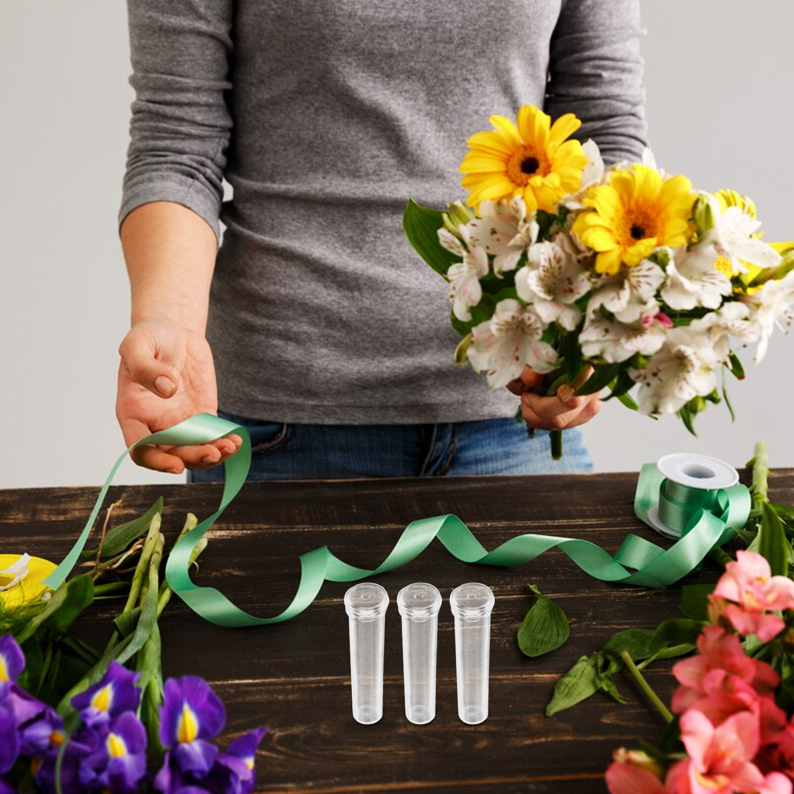 200 ชิ้น ท่อน้ำดอกไม้ ท่อพลาสต - Anda Florist Supply บทวิจารณ์และราคา