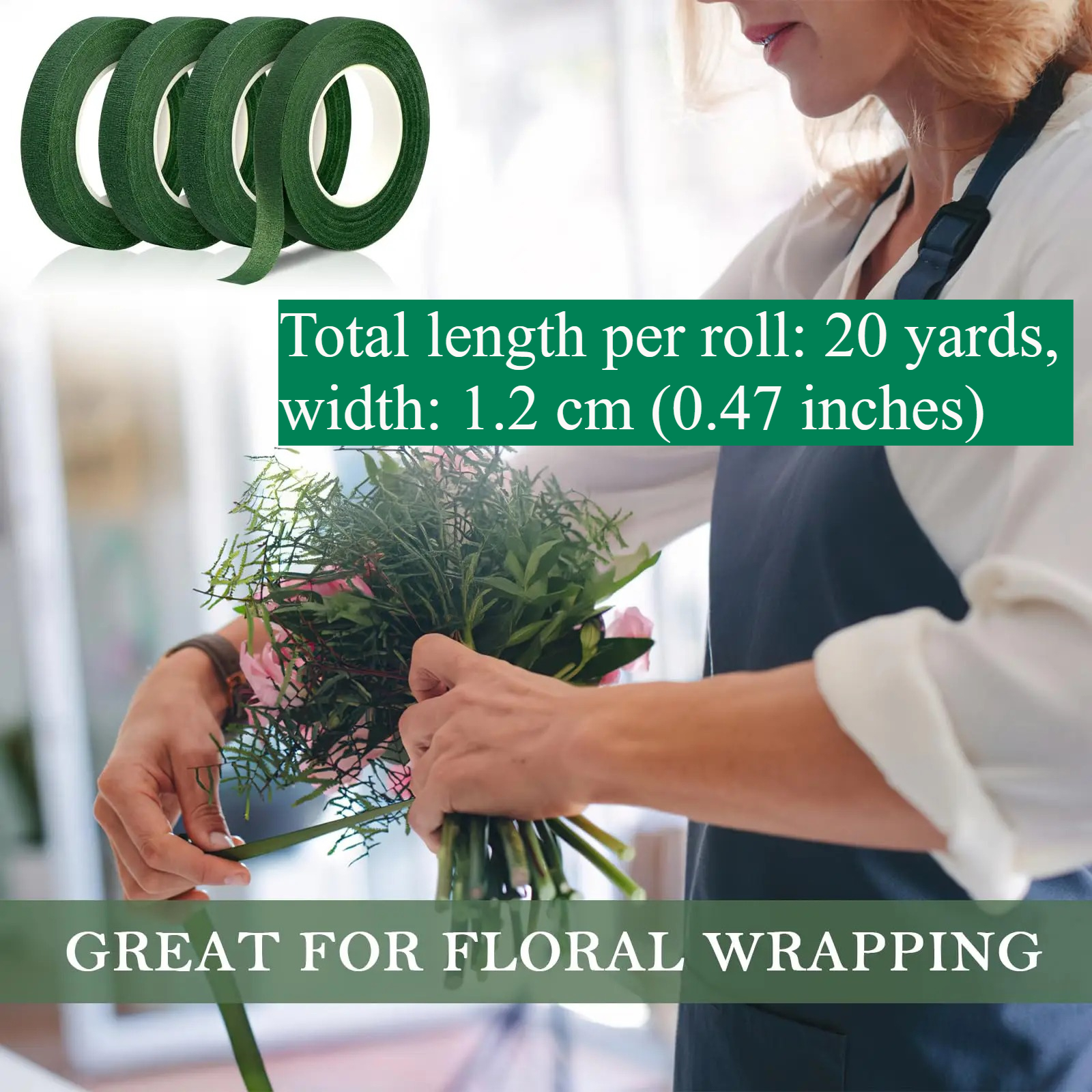 20 หลา เทปดอกไม้สีเขียว เทปกระ - Anda Florist Supply บทวิจารณ์และราคา